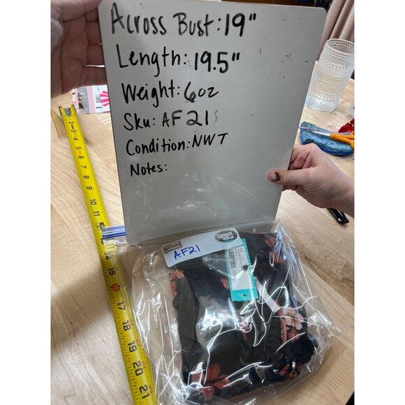 Lush Krisantha Tie Front Short Sleeve Blouse Black Floral Size Small NWT - Picture 11 of 11